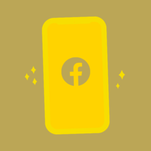 iphone icon with facebook logo
